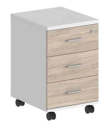 Тумба мобильная с 3 ящ., с замком SG.611.WH.WH