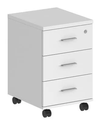 Тумба мобильная с 3 ящ., с замком SG.611.WH.WH