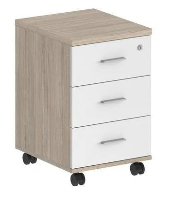 Тумба мобильная с 3 ящ., с замком SG.611.WH.WH