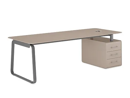 Стол руководителя с опорной тубой (универсальный) JNS105