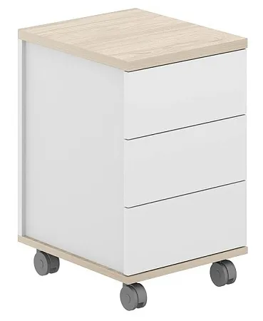 Тумба мобильная 3 ящ. ЛДСП AG.271.WH.WH.WH
