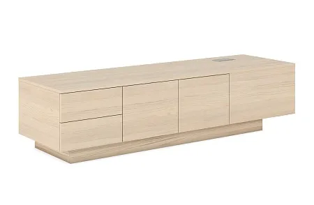 Тумба приставная удлиненная 2000 с двумя ящиками и дверьми левая JR212SX