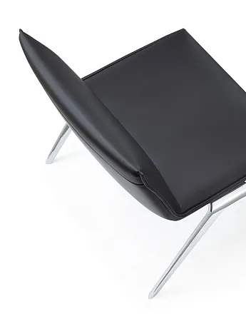KAYAK Кресло lounge ЧЕРН/ПОЛ.АЛЮМ. F2313 Chrome NXPU9710 black