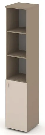 Шкаф высокий узкий правый (1 низкий фасад ЛДСП) ES.SU-1.1(R)