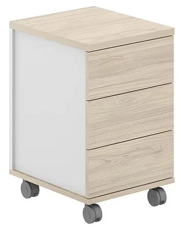 Тумба мобильная 3 ящ. ЛДСП AG.271.WH.WH.WH