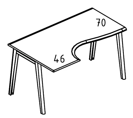 Стол эргономичный  МР Б1Б 041.01