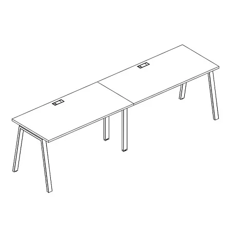 Рабочая станция на металлокаркасе TRE (2х140) А4 Б3 014-2 БП