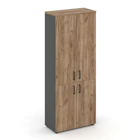 Шкаф высокий широкий (2 низких фасада ЛДСП + 2 средних фасада ЛДСП) SN.STS-104 (796*400*1982)