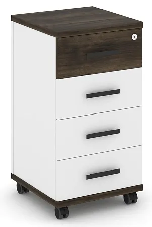 Тумба мобильная 4 ящика. CN.TUM-005 B/W