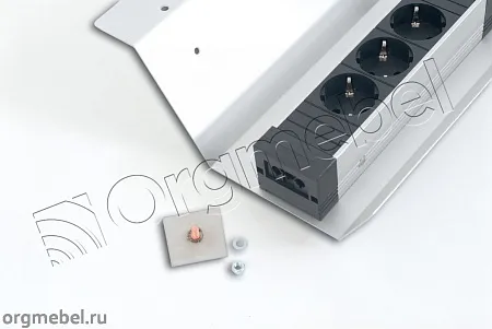 STEP 2x220V+2xRJ45+кабель ЧЕРНЫЙ-АЛЮМ STEP 2x220V+...