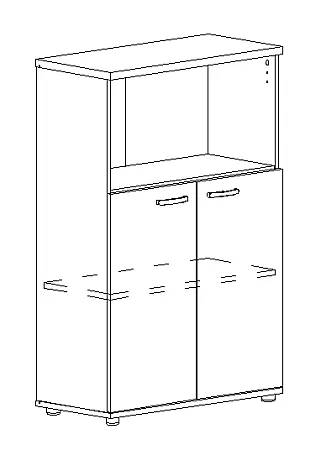 Шкаф средний полузакрытый А4 9363
