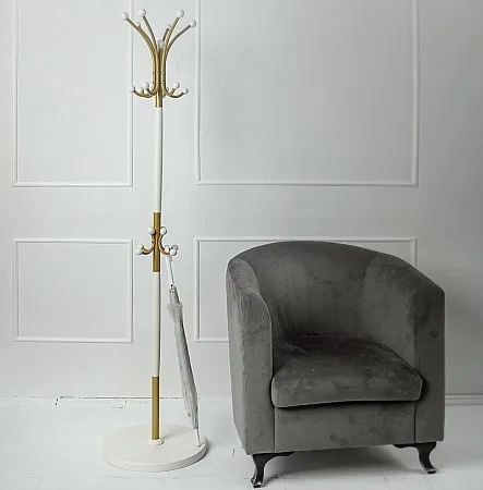 Вешалка напольная Д 1 (Золото/слоновая кость)