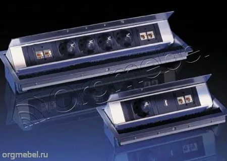 CONIsmall розетблок 1+2пуст ЧЕРНЫЙ 912.002