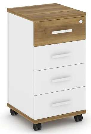 Тумба мобильная 4 ящика. CN.TUM-005 B/W