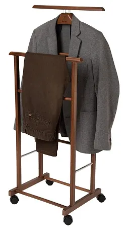 Вешалка костюмная на колесах В 22Н (Cреднекоричневый)