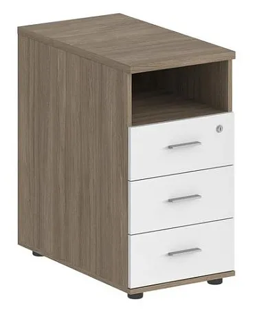 Тумба приставная с 3 ящ. и нишей, с замком без топа SG.512