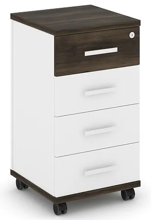 Тумба мобильная 4 ящика. CN.TUM-005 B/W