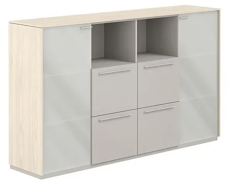 Шкаф средний со стеклом мат., 4 ящ. NZ-0336