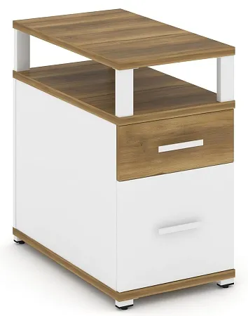 Тумба приставная 1 ящик + 1 распашной фасад. С надставкой. CN.TGP-002 B/W