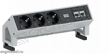 DESK II 3x220V блок розеточ БЕЛЫЙ 902.2048