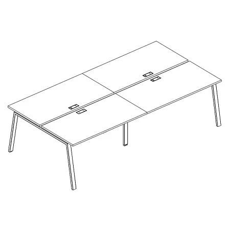 Рабочая станция на металлокаркасе TRE (4х120) А4 Б3 173-2 БП