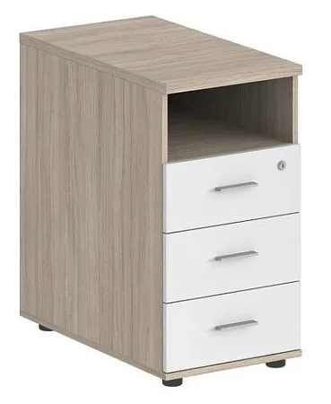 Тумба приставная с 3 ящ. и нишей, с замком без топа SG.512