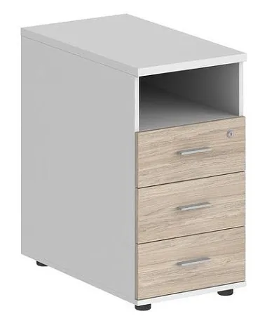 Тумба приставная с 3 ящ. и нишей, с замком без топа SG.512