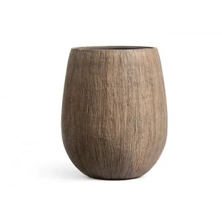 Кашпо TREEZ Effectory Wood Округлая чаша Светлый дуб в-60 см, д-46 см