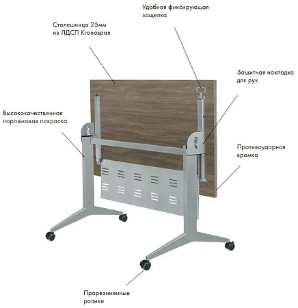 Стол складной мобильный X.M-3.7 ШхГхВ(1380х720х753)мм