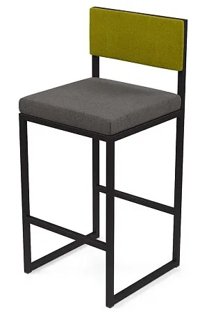 Барный стул Барнс-75 (сидушка grey lunar/спинка kiwi) AL 301