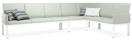 Диван 3-х местный без подлокотников со столиком НОРМАН 3А/С+А+А+С