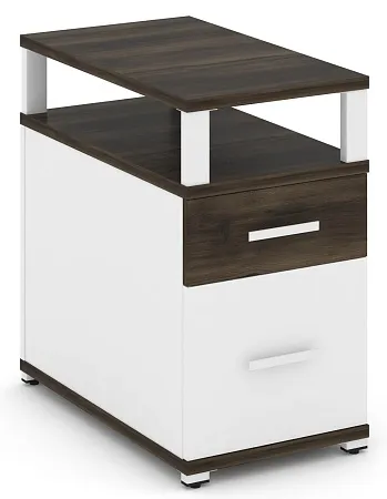 Тумба приставная 1 ящик + 1 распашной фасад. С надставкой. CN.TGP-002 B/W
