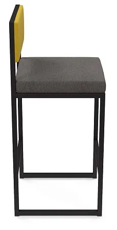 Барный стул Барнс-75 (сидушка grey lunar/спинка ricco) AL 301