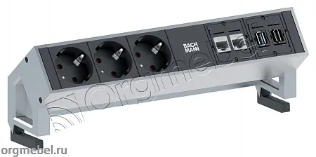 DESK II 3x220V блок розеточ БЕЛЫЙ 902.2048