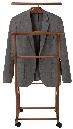 Вешалка костюмная на колесах В 22Н (Cреднекоричневый)