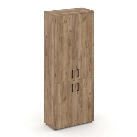 Шкаф высокий широкий (2 низких фасада ЛДСП + 2 средних фасада ЛДСП) SN.STS-104 (796*400*1982)