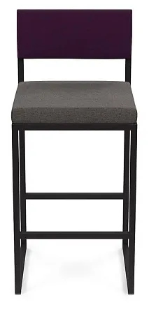Барный стул Барнс-75 (сидушка grey lunar/спинка violet) AL 301