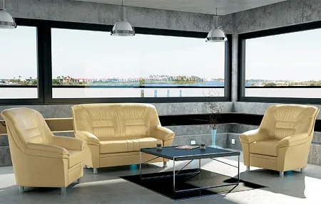 3-х местный диван (стальные хромированные опоры) КАРЕЛИЯ