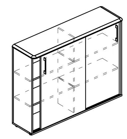 Шкаф-купе средний (топ МДФ) МР 304