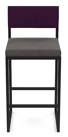 Барный стул Барнс-65 (сидушка grey lunar/спинка violet) AL 301S
