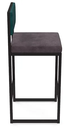 Барный стул Барнс-65 (сидушка velur grey/спинка velur azure) AL 301S