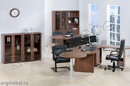 Шкаф комбинированный высокий, дверцы: снизу из ДСП, сверху стеклянные ПК-СТС-ШК217Х71С/Д