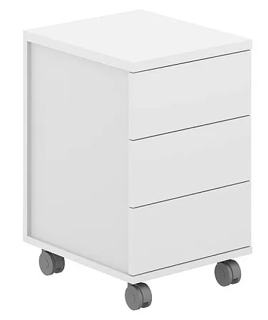 Тумба мобильная 3 ящ. ЛДСП AG.271.WH.WH.WH