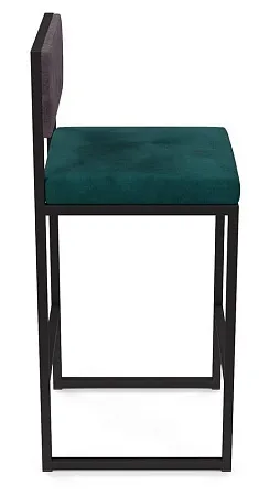 Барный стул Барнс-65 (сидушка velur azure/спинка velur grey) AL 301S