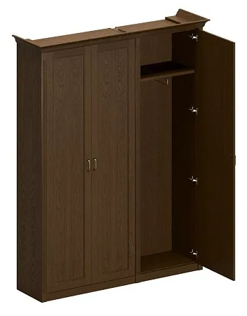 Шкаф высокий комбинированный (для одежды узкий + для документов с закрытыми дверями)  ПС 343 ДМ