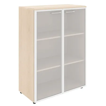 Шкаф со стеклянными дверьми в алюминевой рамке с топом WMC 85.7