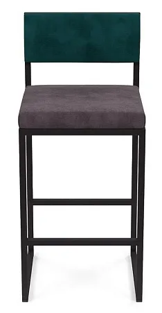 Барный стул Барнс-65 (сидушка velur grey/спинка velur azure) AL 301S