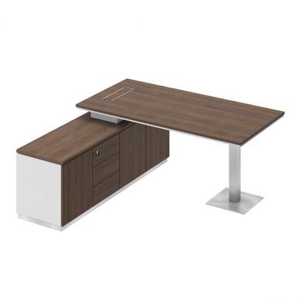 Стол руководителя на опорной тумбе левый СИ 101L