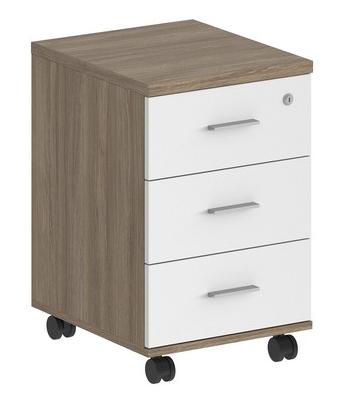 Тумба мобильная с 3 ящ., с замком SG.611.WH.WH
