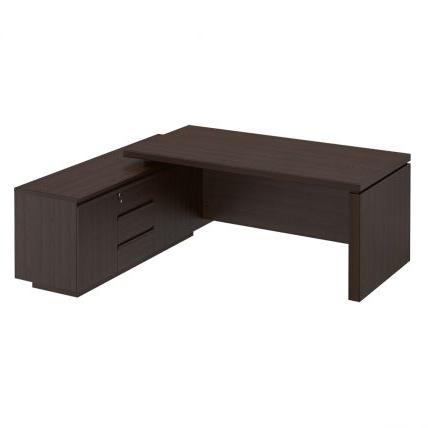 Стол руководителя на опорной тумбе левый МК 138L